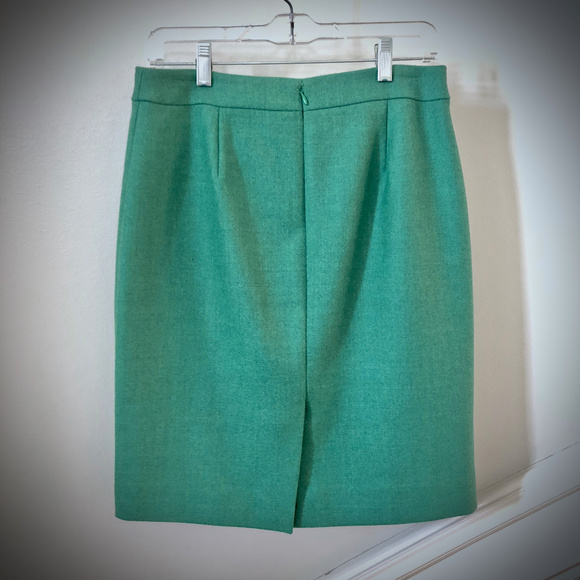 J. Crew Wool No. 2 Pencil Skirt in Green - Picture 3 of 8